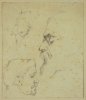 1901 ca. - Studio per due teste maschili e nudo femminile